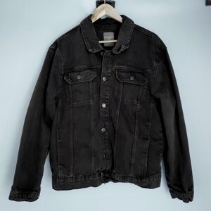 Primark NWOT black faded distressed detail oversized denim jean jacket